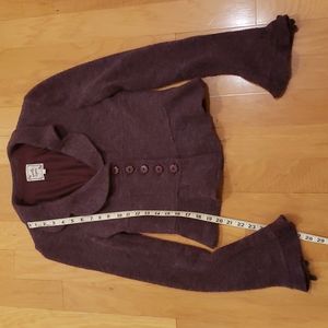 Nanette Lepore plum wool peplum blazer, small